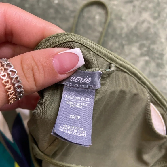 Aerie Palm Tree One Pice Swimsuit - Picture 3 of 7